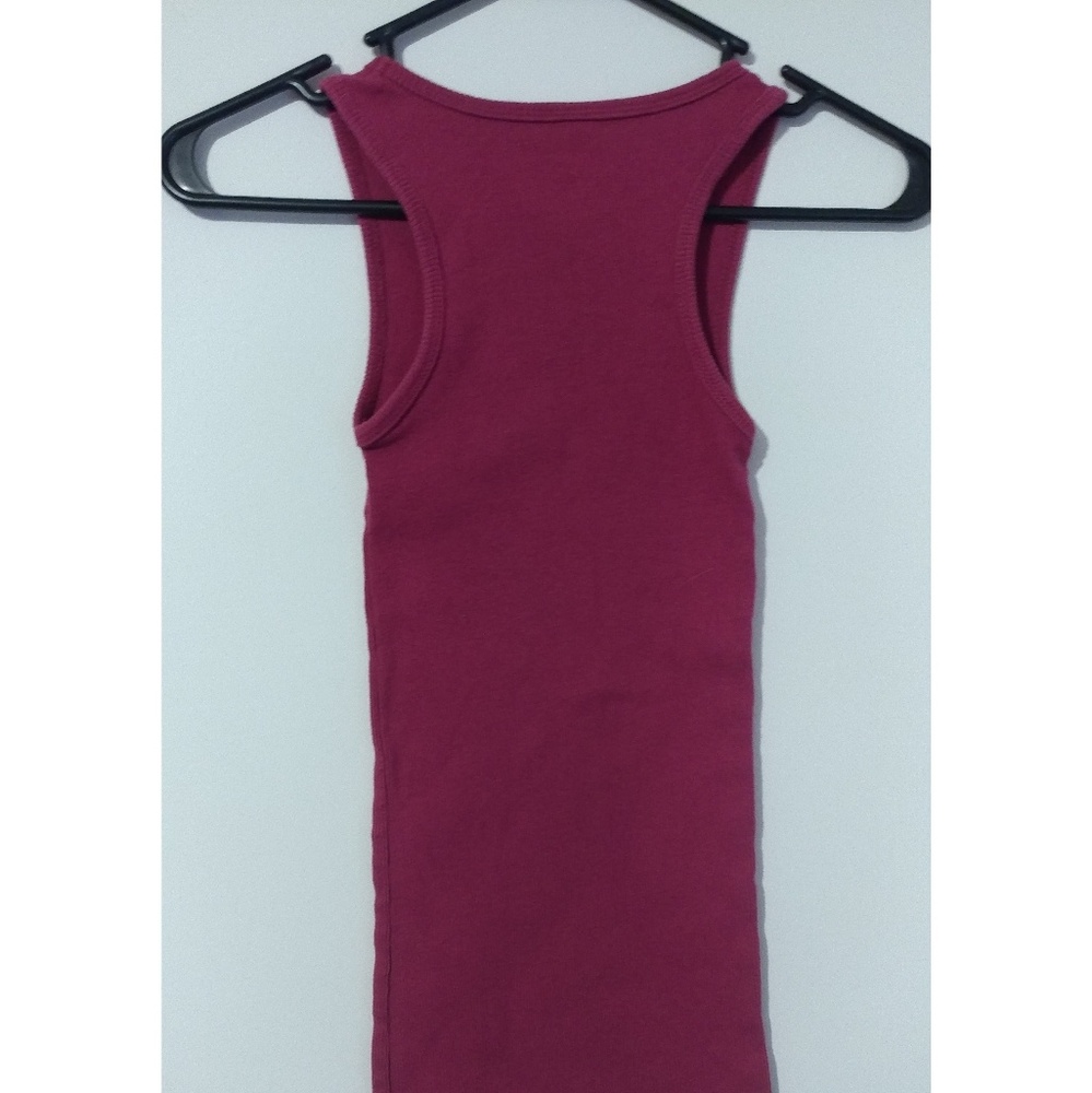 NWOT - Tank Top Wife Beater Pink/Maroon! - Picture 4 of 4